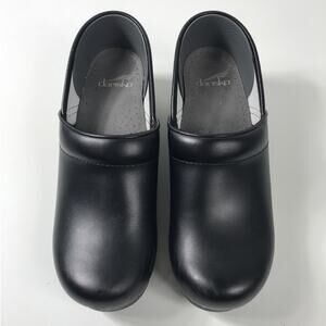 Dansko Women's 39 Professional Work Clogs Black Leather Comfort Office Work